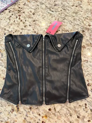 Edikted Leather Top Corset thumbnail 2