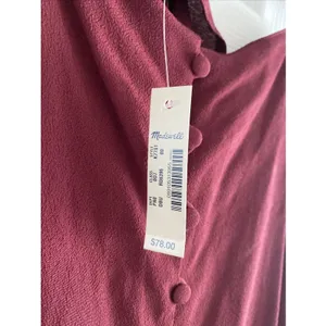 Madewell Ruffle Strap Button Front Cami Womens Size 00 Red‎ Tank NEW Fem thumbnail 3