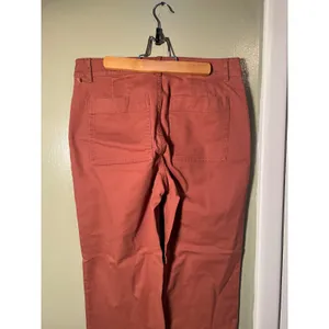 Loft Womens Size 4 Flare Wide-Leg Crop Jeans in Coral Pink Orange Stretch Cotton thumbnail 8