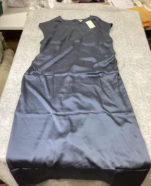 A New‎ Day Womens Satin Midi Dress Slate Blue Cap Sleeve Plus Size 1X NWT thumbnail 1