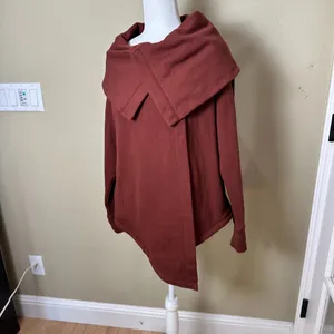 Nordstrom ZELLA New NWT Drape Neck Sweatshirt Topper Jacket Size Large thumbnail 4