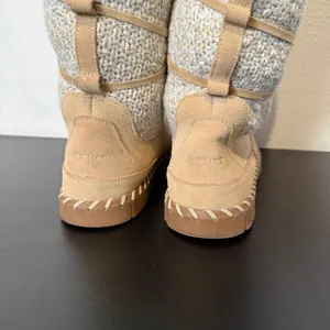 Muk Luks Womens Sweater‎ Knit Boots Mid Calf Size 9.5 Suede Leather Strappy Fur thumbnail 7