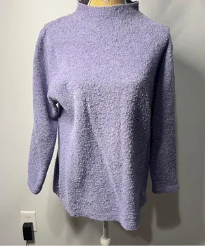 HANNA ANDERSSON Mock Sweater Women’s M 80%merino wool/20% nylon thumbnail 1