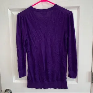 3/$25 - Banana republic lightweight‎ purple sweater thumbnail 3