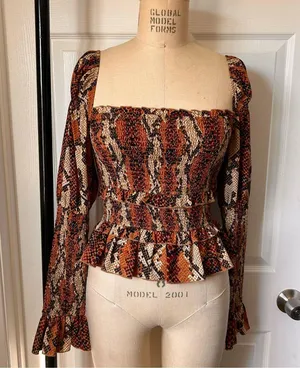Snake print long sleeve top #snakeprint Size XS thumbnail 1