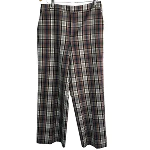 Cara Santana x Apt 9 Plaid Pant High Rise Wide Pants 14 thumbnail 3