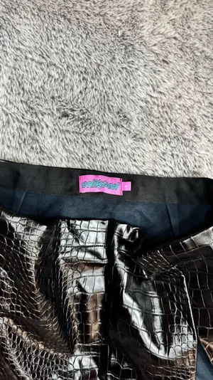 Edikted Skirt Mini Leather Faux Black thumbnail 2