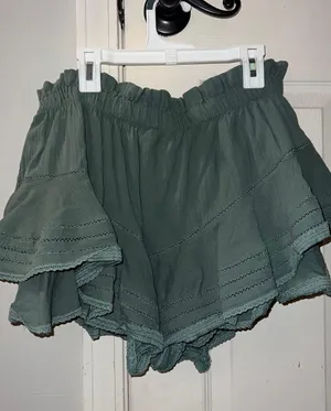 Aerie Green Ruffle Skort thumbnail 2