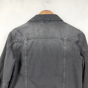 Free People Women Denim Jacket XS Black Grunge‎ Indie Rock Trucker Western Urban thumbnail 5