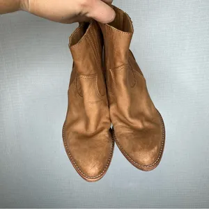 Dolce Vita | Stacked‎ Heel Bootie Tan Heeled Boots Size 8 thumbnail 2