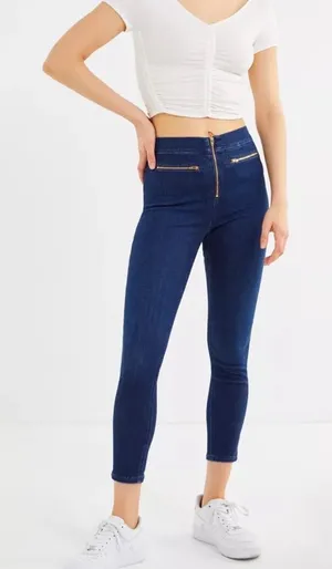 Urban Outfitters BDG Suzie High-Rise Zip-Front Skinny Jean thumbnail 1