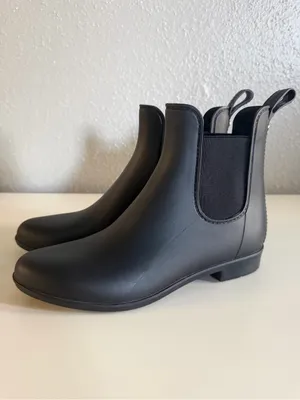 Sam Edelman Tinsley Black Cheslea Rain Matte Ankle Waterproof Booties Size 8 thumbnail 2
