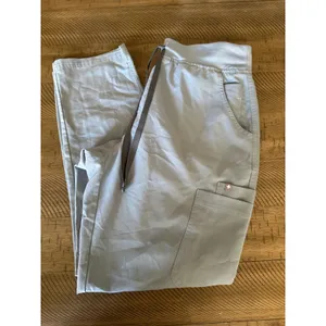 FIGS High Waisted Yola Skinny Scrub Pants Women's Large Light Blue Cargo thumbnail 2