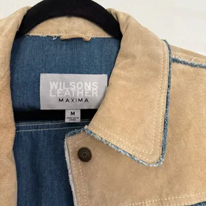 Wilson’s Leather Maxima Suede Leather Denim Lining Jacket Medium thumbnail 4