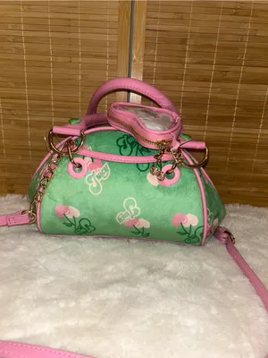 Juicy Couture Retro Cherry Satchel purse tote crossbody bag pink green NEW Y2K thumbnail 2