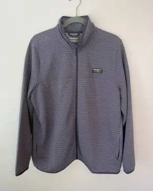 L.L. Bean Airlight Knit Full-Zip Jacket Sweatshirt XL Purple Heather thumbnail 1