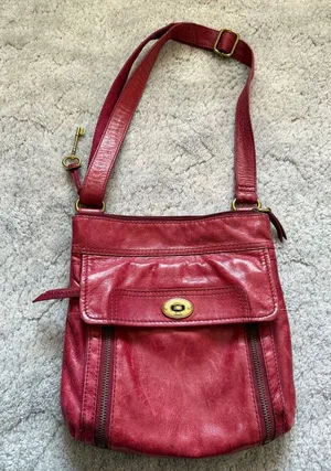 Vintage Fossil Turn Key‎ Closure Purse thumbnail 1