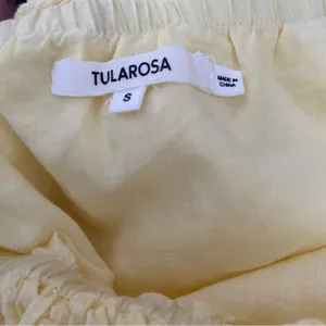 Tularosa Revolve Finley Pastel Yellow Tiered Mini Strapless Dress size small thumbnail 5