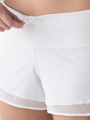 Lululemon Mind Over Miles Short White Size 6 Preppy Coastal Low Rise Workout thumbnail 4