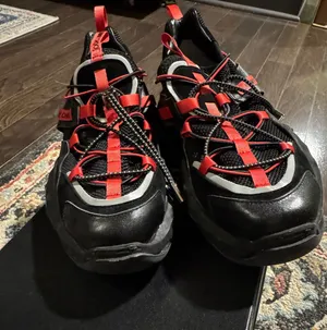 Sneakers Black Genuine Leather Size 7 thumbnail 5