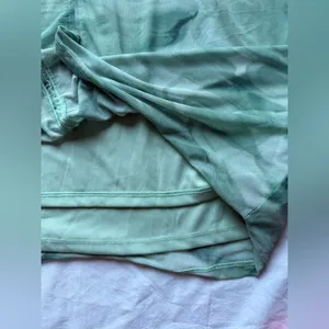 House of Harlow 1960 Mint Green Teal Tie Dye Ruched Maxi Skirt thumbnail 5
