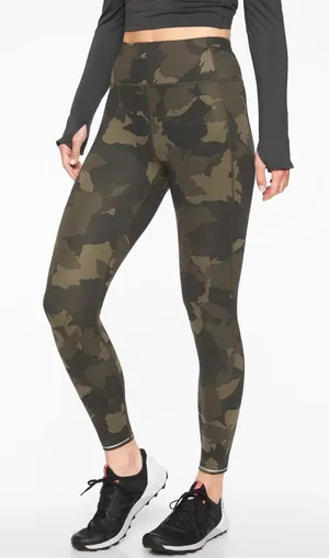 Athleta run free side pocket camo leggings thumbnail 1