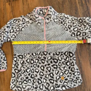 Simply Southern Gray and Pink Fleece Pullover thumbnail 7
