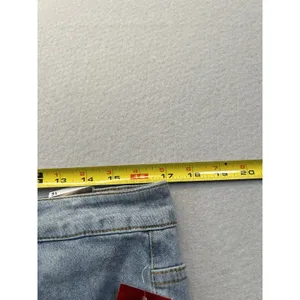 Red Bottoms Women High Waisted Relaxed Straight Rhinestone‎ Bow Jeans 16 (34x30) thumbnail 5