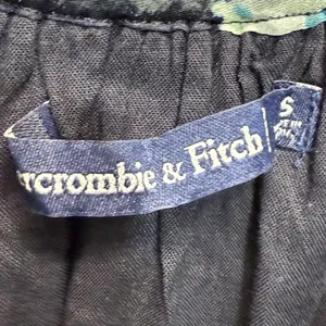 Abercrombie & Fitch S Floral High-Low Off-Shoulder Dress Blue Cottagecore Summer thumbnail 5