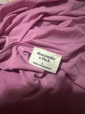 Abercrombie and fitch draped one shoulder long sleeve top orchid purple size L thumbnail 4