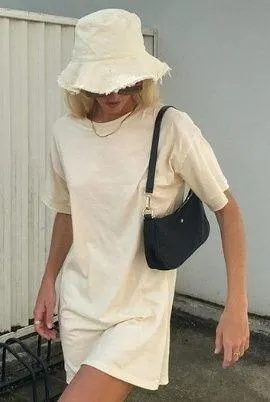 NWT  creamy beige destroyed tee us 4 thumbnail 1