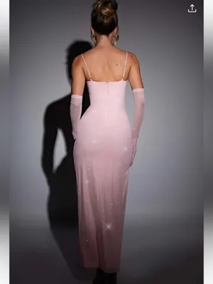 Babyboo Trixie Sparkle Glitter Corset Maxi Slit Dress New *NO GLOVES* thumbnail 3