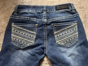 Rock & Roll Cowgirl Bootcut Blue Jeans thumbnail 4