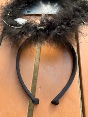 Light Up Dark Halo Black Feather Headband thumbnail 3
