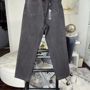 Princess Polly Holly Asymmetric High Rise Straight Leg Black Denim Jeans New thumbnail 6