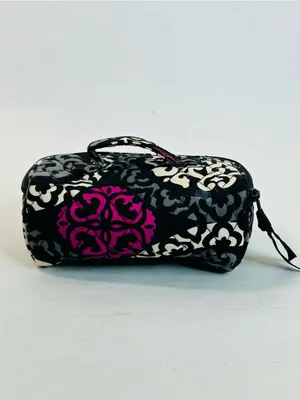 Vera Bradley Quilted Travel Cosmetic/Jewelry Bag in Canterberry Magenta Pattern thumbnail 6