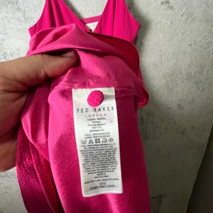 Ted Baker Luaan Tiered Sundress Deep Pink Size 2 (US 6) Flowy Midi Summer Beachy thumbnail 3