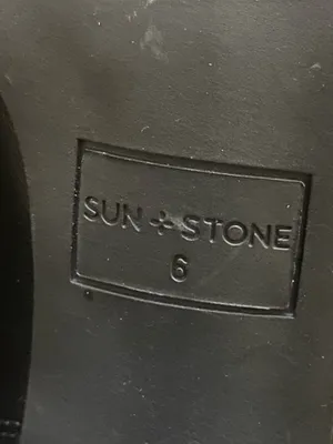 Sun + Stone Elizaa Black Faux Leather Booties Size 6 thumbnail 10