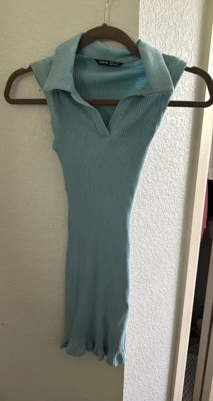 SHEIN blue polo bodycon mini dress thumbnail 1