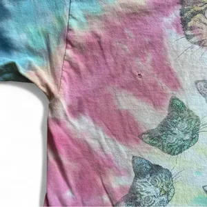 Tie-Dye Cat Spiral Print Graphic Tee thumbnail 4