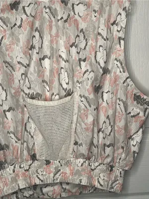 Free People Movement Off The Grid Sz L Utility Vest Ivory Floral Hooded NWT thumbnail 14