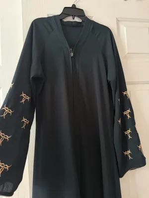 Dark Green Modest Dress Abaya Multiple thumbnail 3