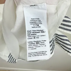 J.Crew Maxine Sailor Stripe Dress Linen A Line White Preppy Retro Resort XS NWT thumbnail 9