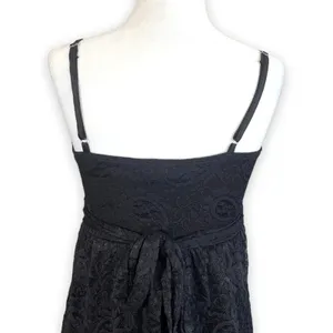 Y2K Whimsigoth Fairy Grunge Dark Romance Ethereal Sheer Lace Cami Babydoll Top‎ thumbnail 8