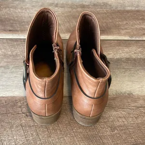 Baretraps‎ Womens Marshall Side Zip Block Heel Bootie Brush Brown Size 8.5 thumbnail 7