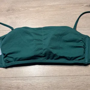 Shade & Shore Emerald Green Ribbed Bandeau‎ Bikini Top XL Xlarge Women Swimwear thumbnail 4