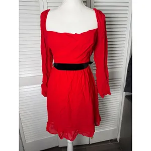 Reformation Silves Mini Dress In Poinsetta Square Neckline Mini Dress w/ Tags thumbnail 6