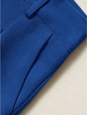 Royal Blue Pleated Wide Leg Trouser Pants XL thumbnail 3