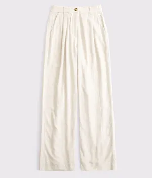 Abercrombie Sloane Linen Blend Tailored Wide Leg Pant thumbnail 6