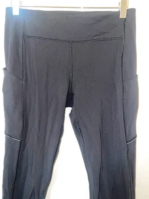 Lululemon Women’s Black Active Leggings with Side Pockets and Reflective Details thumbnail 2